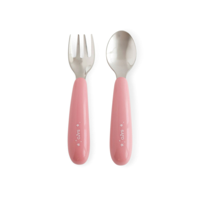 Pack de 2 Cubiertos infantiles de acero Blossom