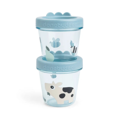 Pack de 2 contenedores porta alimentos Tiny Farm Azul