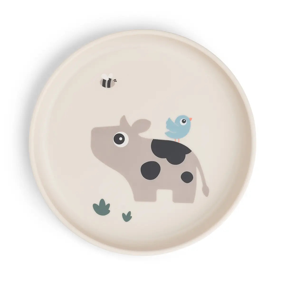 Foodie-plate-Tiny-farm-Sand-Front-PS Plato infantil redondo Tiny Farm Arena - Imagen 1