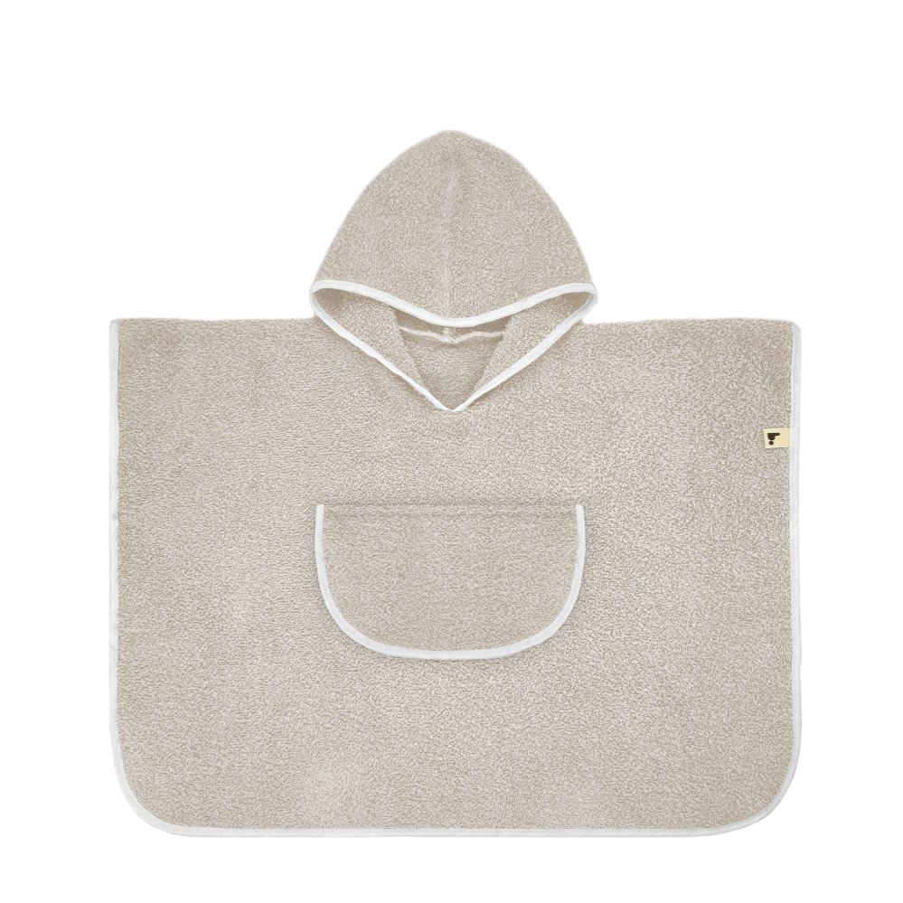 Poncho piedra Poncho M 2-4 años 65cm. plain piedra - Imagen 1