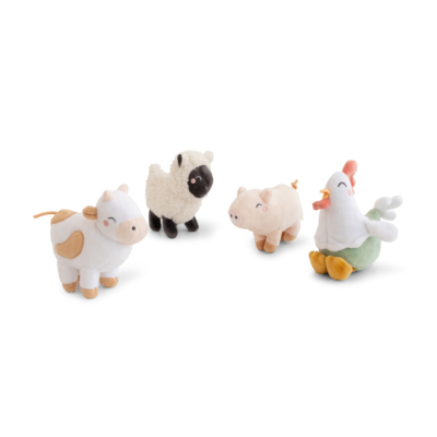Pack de 4 peluches Funny Farm