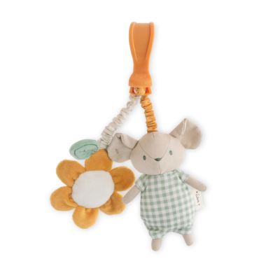 Sonajero con pinza Mousie Spring Cottage Vichy Green