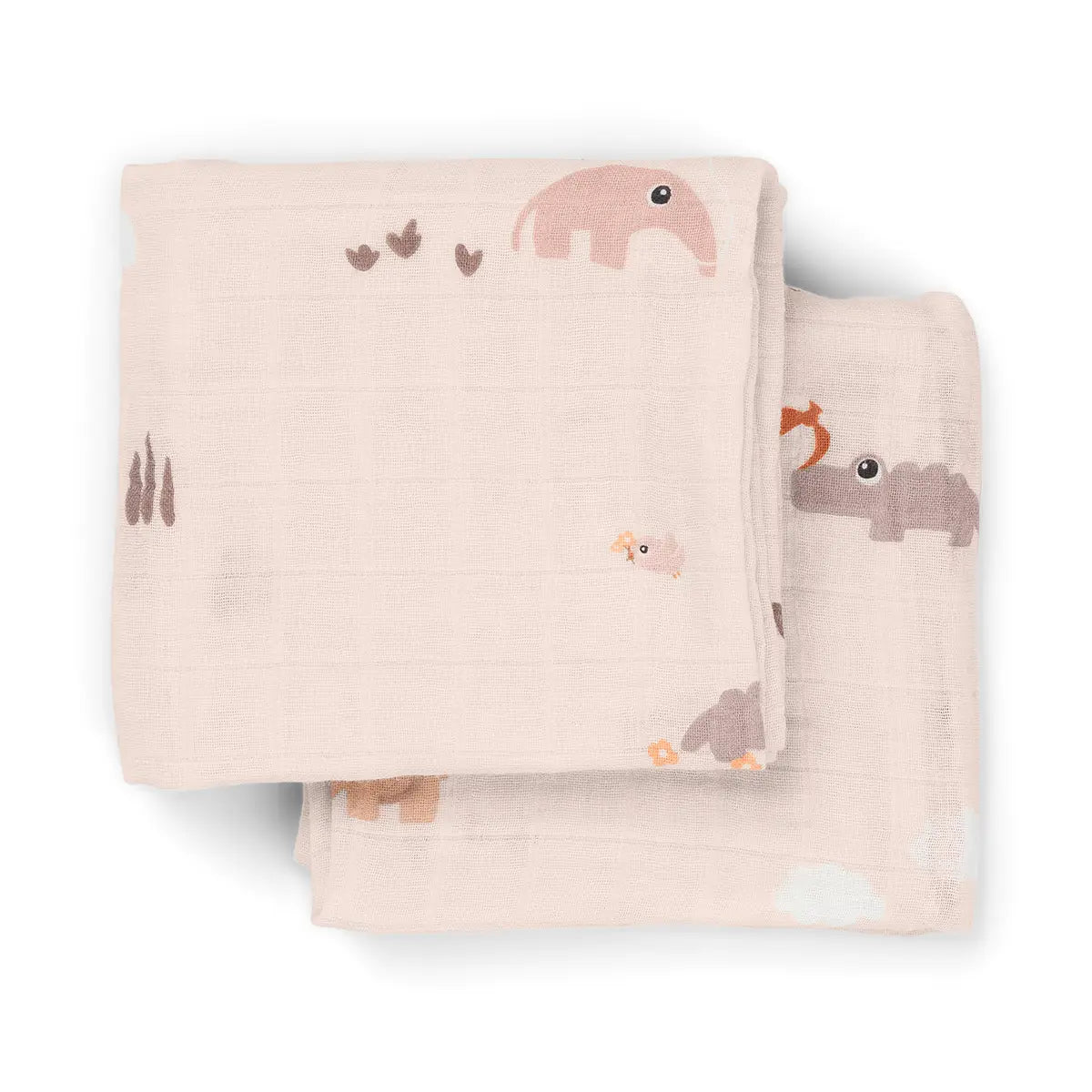 Burp-cloth-2-pack-Playground-Powder-Front-2-PS Pack de 2 gasitas Tiny Farm Rosa - Imagen 1