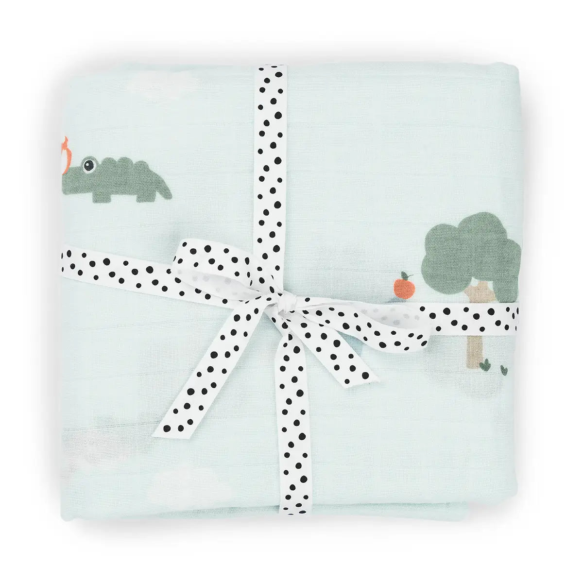 Swaddle-Playground-Blue-Front-PS Muselina Tiny Farm Azul - Imagen 1