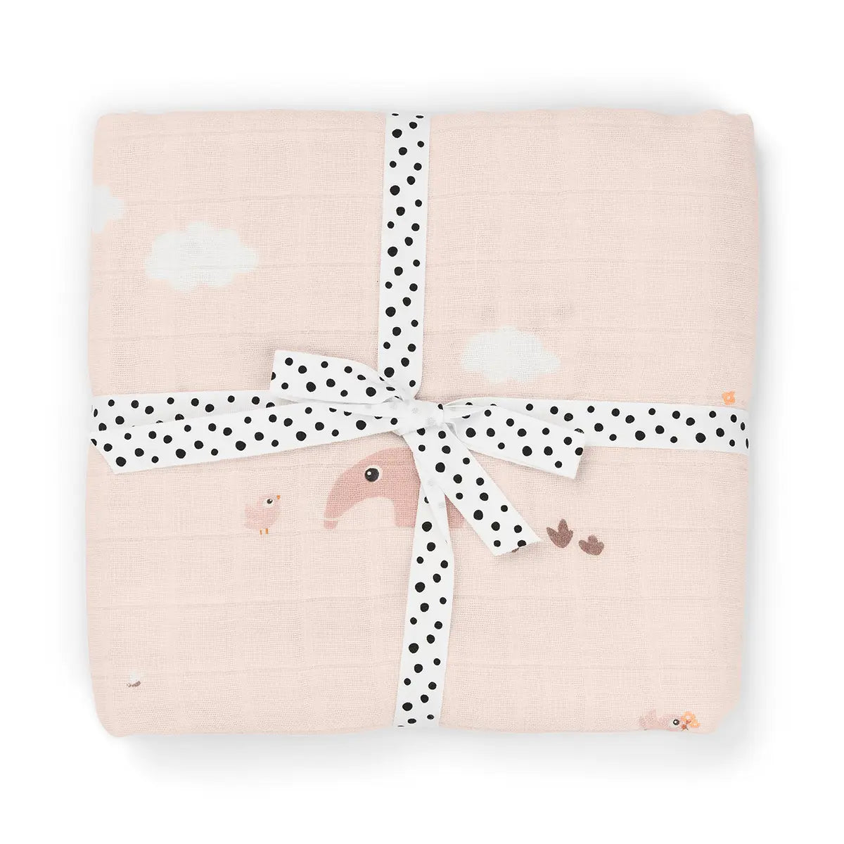 Swaddle-Playground-Powder-Front-PS Muselina Tiny Farm Rosa - Imagen 1