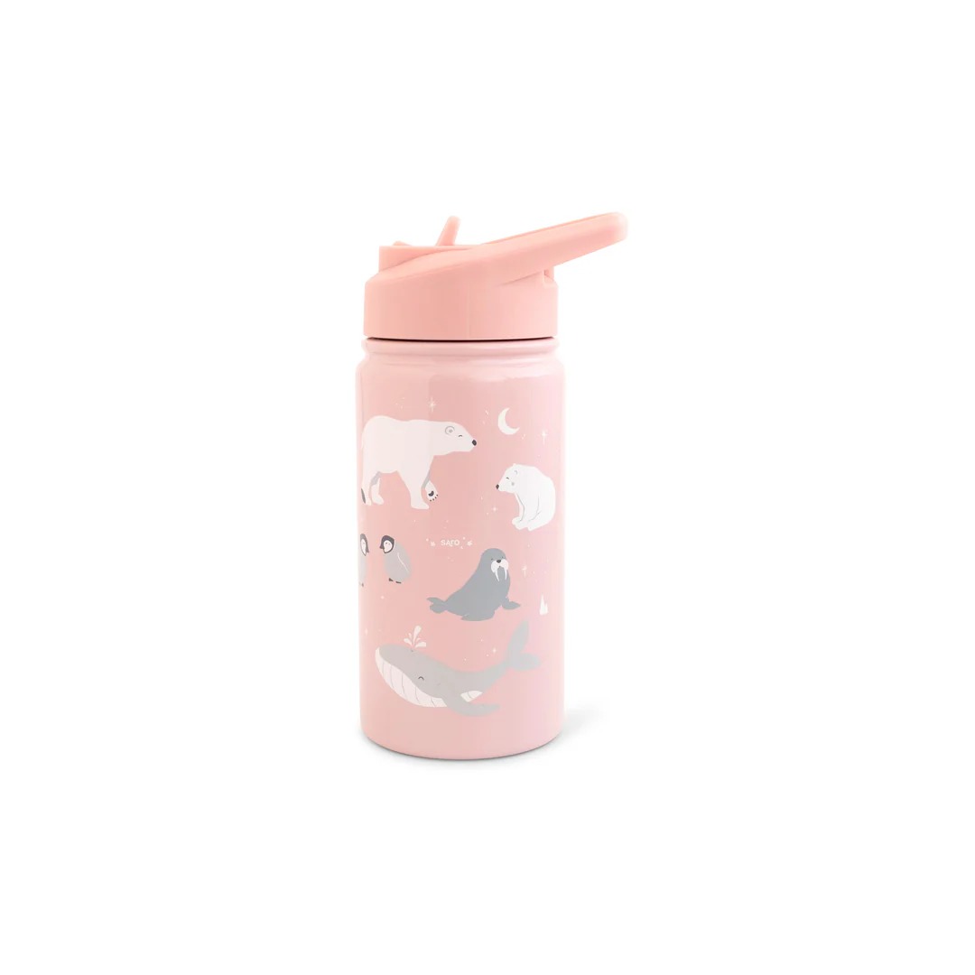 74508 Botella térmica con pajita 350ml. Polaris Rosa - Imagen 1