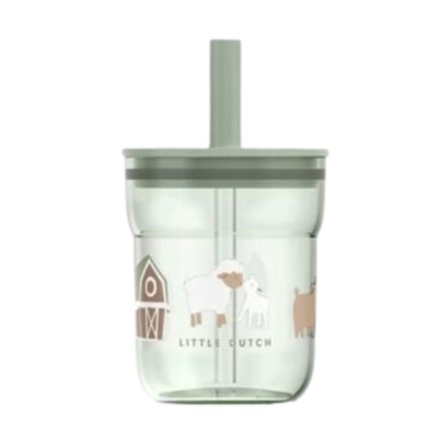 Vaso infantil con pajita Pequeña granja