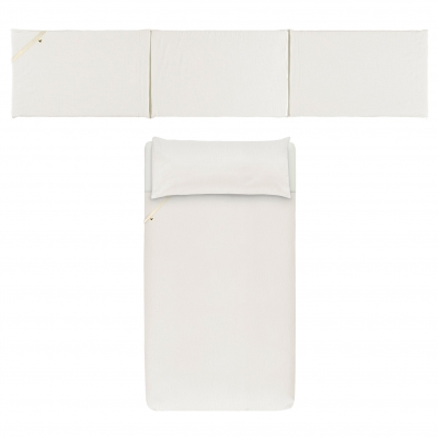 Funda nórdica más protector para cuna de 60 plain ecru