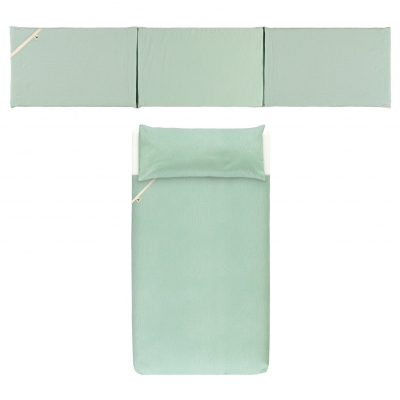 Funda nórdica más protector para cuna de 60 plain menta