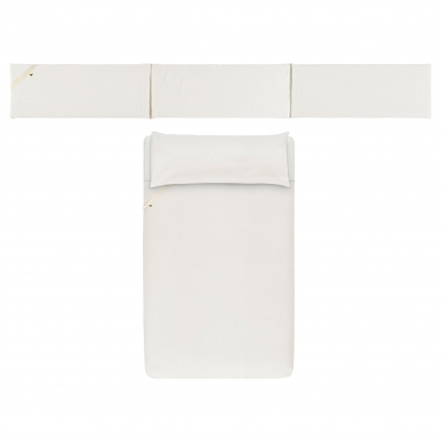 Funda nórdica más protector para minicuna plain ecru
