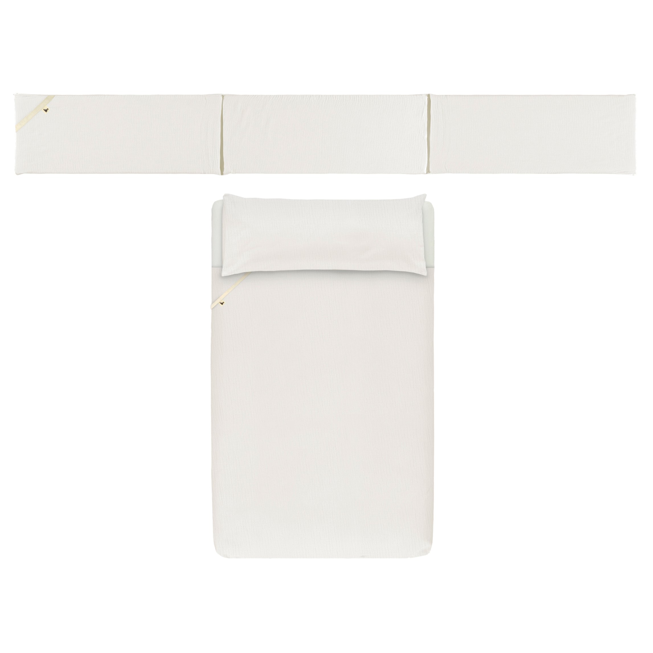 Funda nórdica minicuna+protector ecru Funda nórdica más protector para minicuna plain ecru - Imagen 1