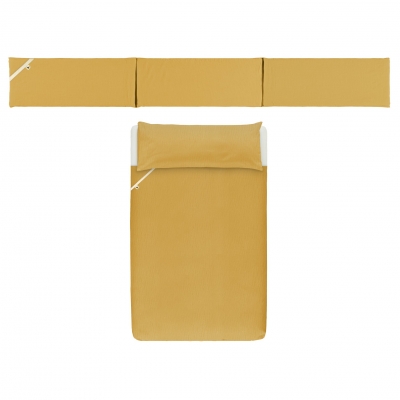 Funda nórdica más protector para minicuna plain mostaza