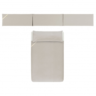 Funda nórdica más protector para minicuna plain piedra