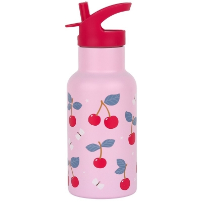 Botella de acero térmica 350ml. Cerezas