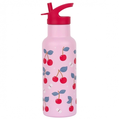 Botella de acero térmica 500ml. Cerezas