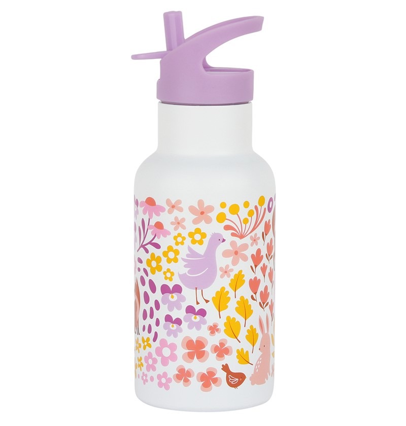 imgi_2_T8KY00018687-02 Botella de acero térmica 350ml. Flores - Imagen 1