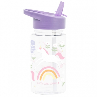 Botella infantil con caña Unicornios