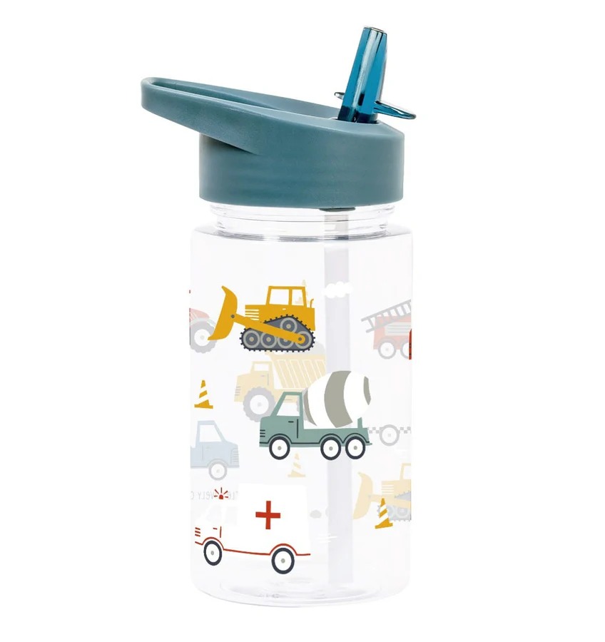 imgi_84_dbvebu62-lr-2-drink-bottle-vehicles Botella infantil con caña Vehículos - Imagen 1
