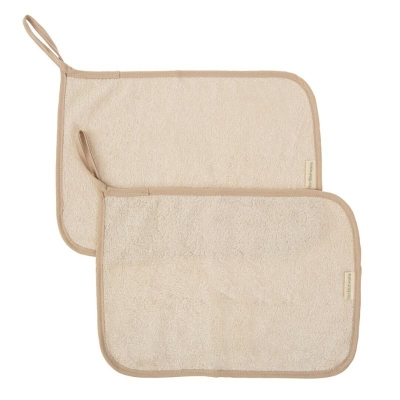 Pack de 2 toallas guardería con colgador 25x35cm Lino