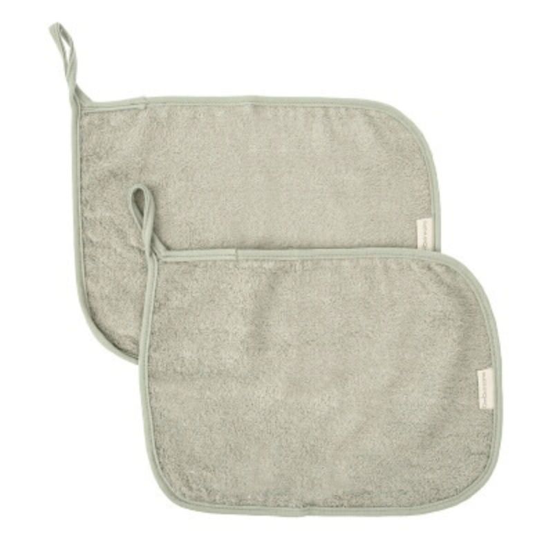 Diseño sin título (4) Pack de 2 toallas guardería con colgador 25x35cm Verde musgo - Imagen 1