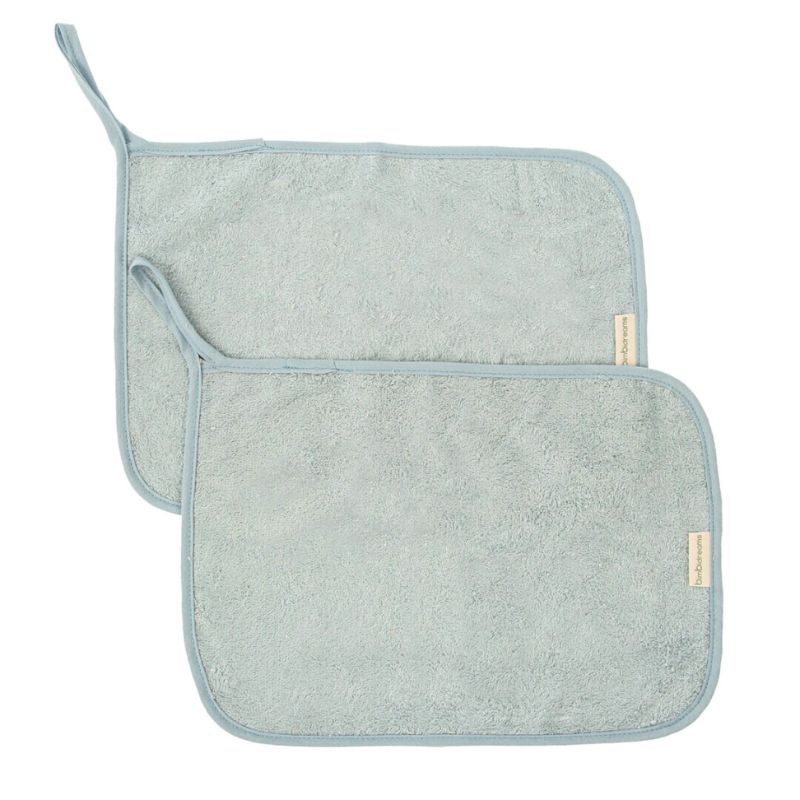 Diseño sin título Pack de 2 toallas guardería con colgador 25x35cm Azul Gris - Imagen 1