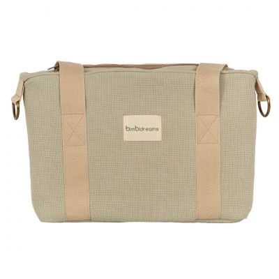 Bolso Crossbody con cambiador Waffle Verde musgo
