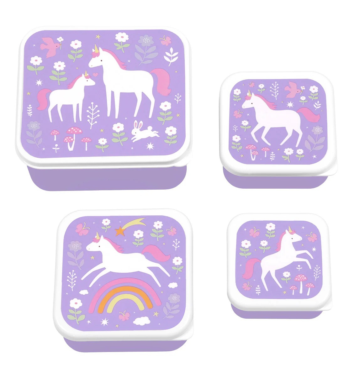 imgi_92_SBSEUD73-LR-1-Lunch-_-snack-box-set-Unicorn-dreams Set de 4 cajitas para alimentos Unicornios - Imagen 1