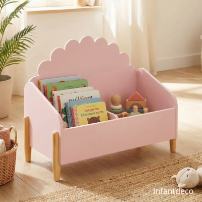 Mueble para juguetes Doucer Osito Flor rosa