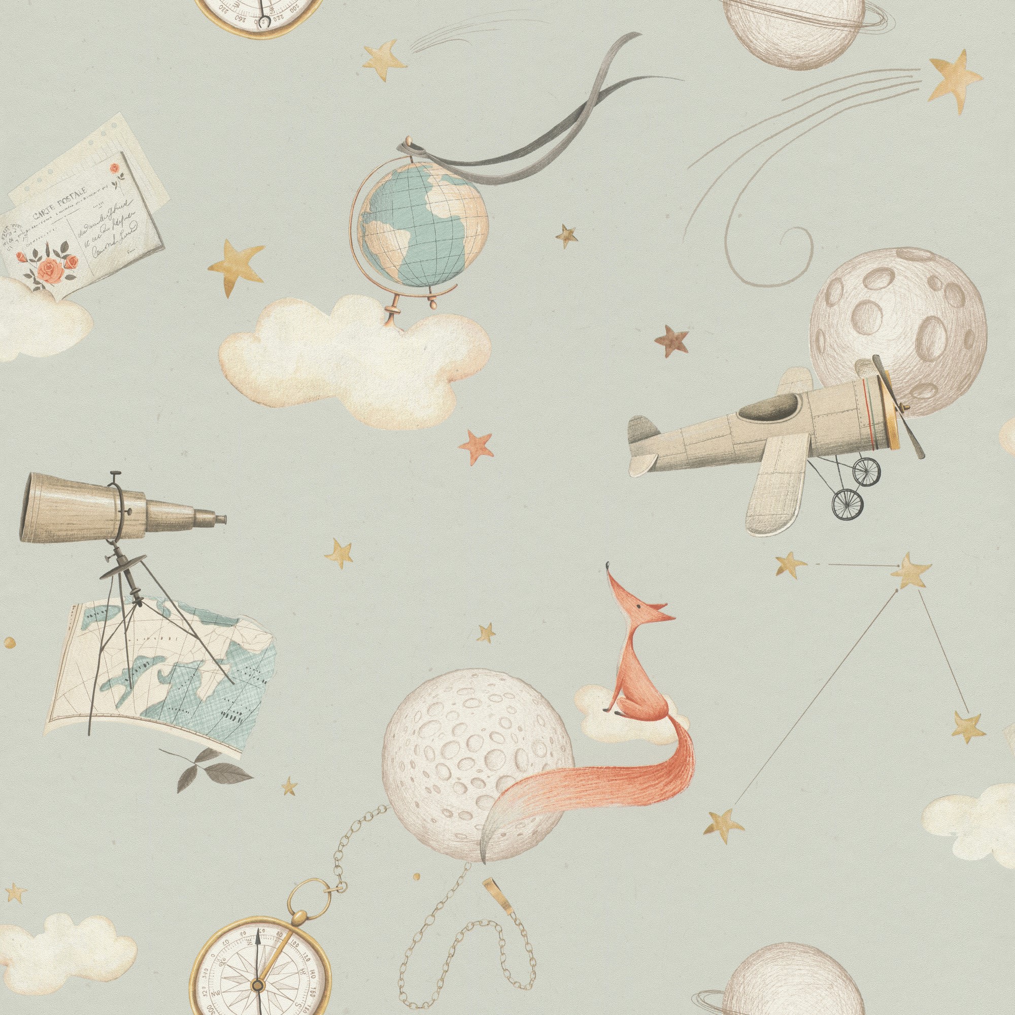 006 BAM Papel pintado aventuras en el espacio - Imagen 1