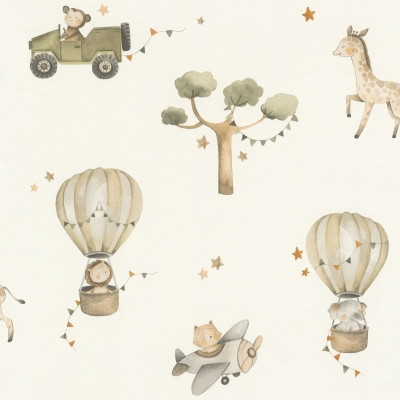Papel pintado safari aventura