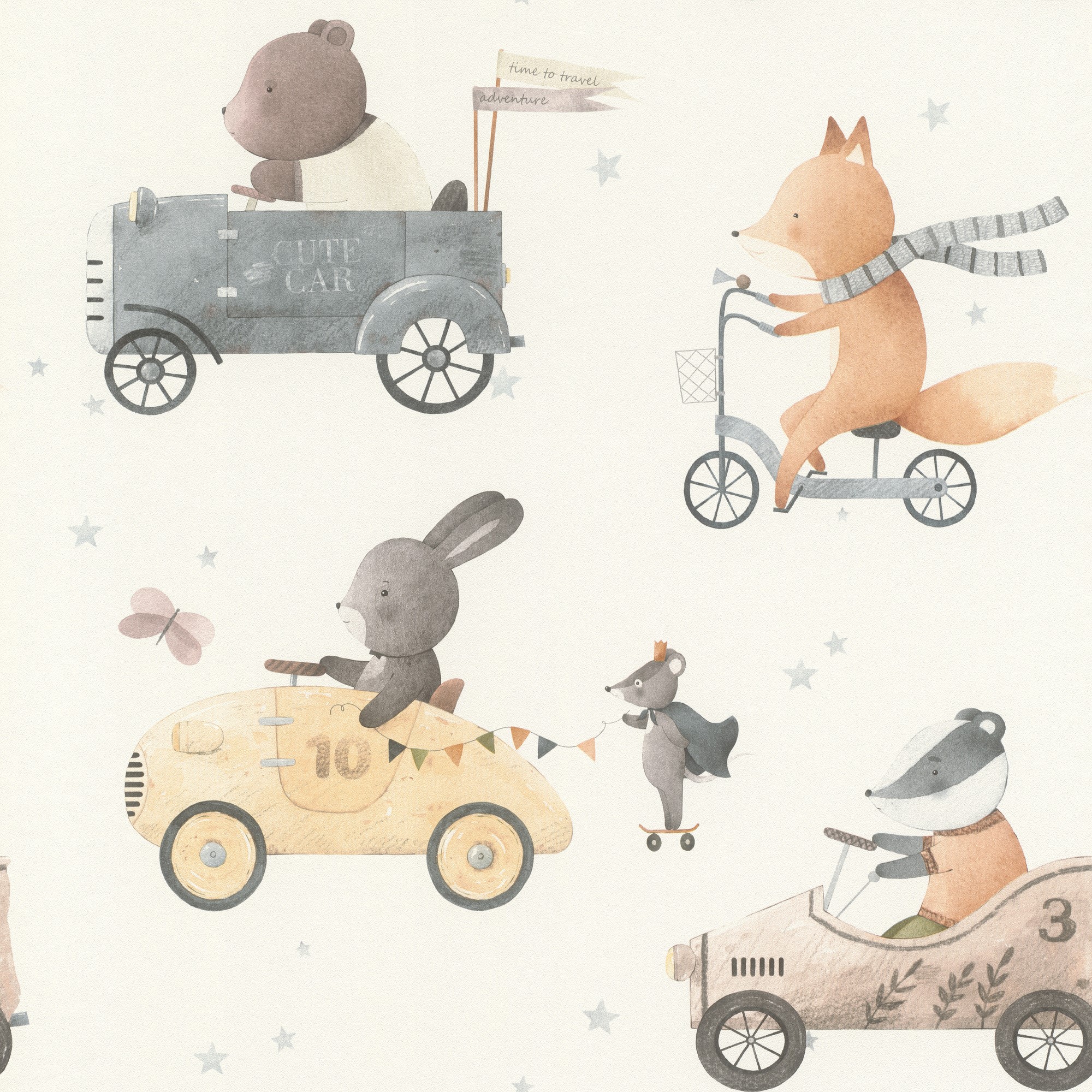 013 BAM Papel pintado carreras de animales - Imagen 1