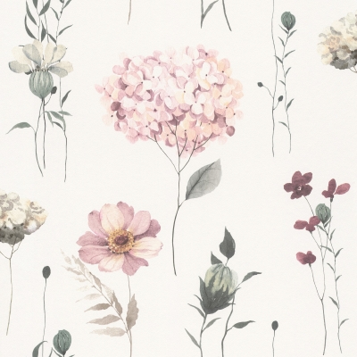 Papel pintado flores vintage