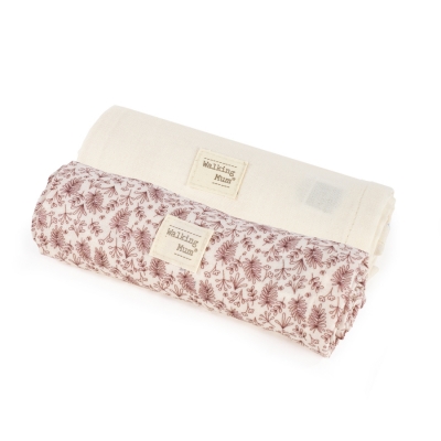 Set de 2 muselinas 70x70 Gala cerise
