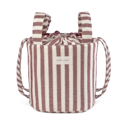Bolso bucket Cherry rayas