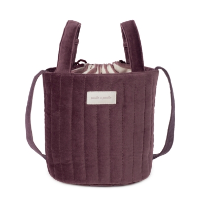 Bolso bucket Cherry velvet