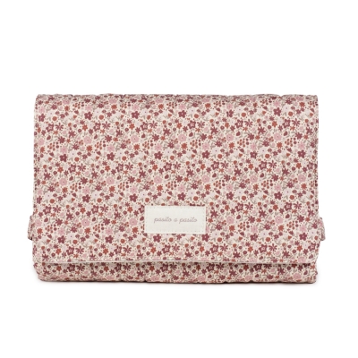 Cambiador de viaje cherry flores