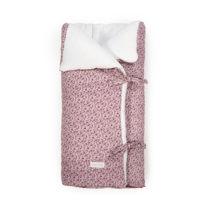 Saco 2 en 1 Arrullo-manta Cherry flores