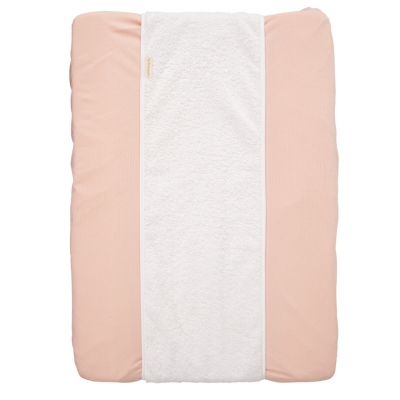 Funda para cambiador con rizo central rosa