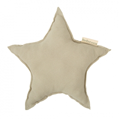 Cojín decorativo 40x40 estrella waffle verde