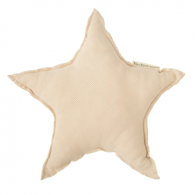 Cojín decorativo 40x40 estrella waffle lino