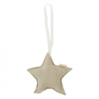 Colgador decorativo sonajero waffle verde