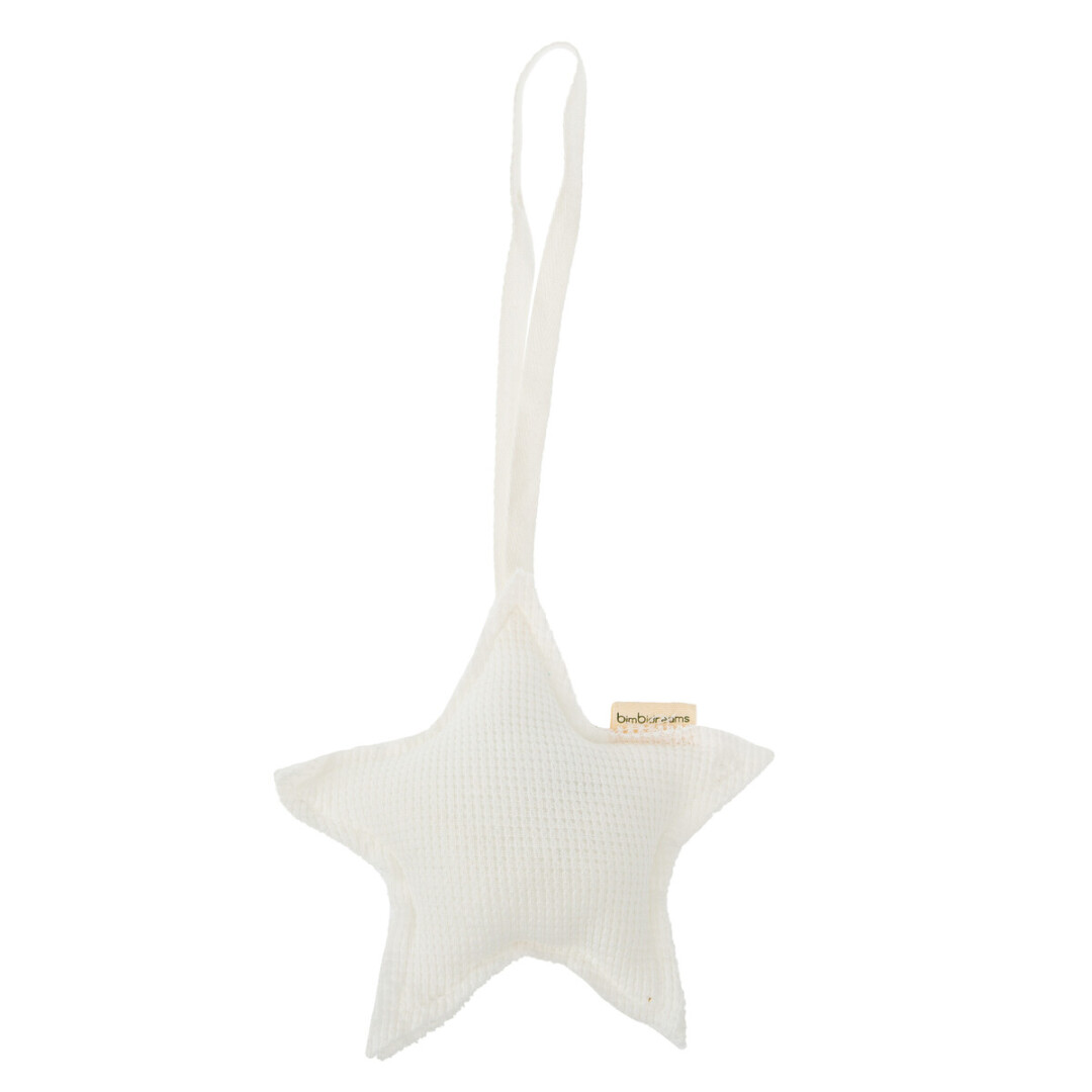 54FU00001007 Colgador decorativo sonajero waffle blanco - Imagen 1