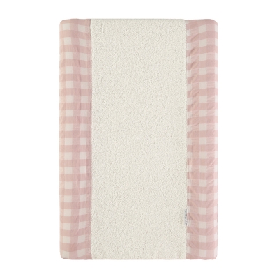 Funda para cambiador de 70cm. Checks Rosa