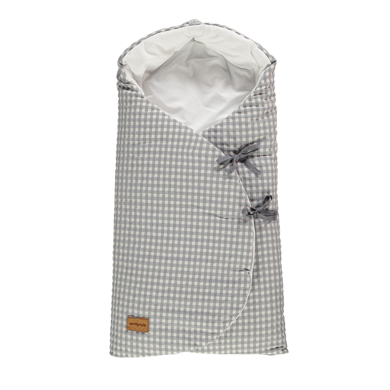 E6236250 Saco para capazo Mimo Checks Gris - Imagen 1