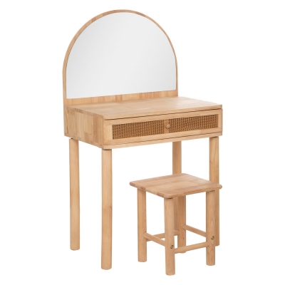 Tocador y taburete infantil madera de hevea