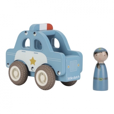 Coche de policía de madera