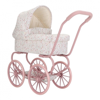 Carrito de metal para muñecos flores