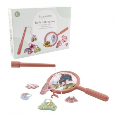 Juego de pesca para el baño rosa