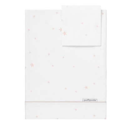 Juego de sábanas 60x120cm Teddy rosa