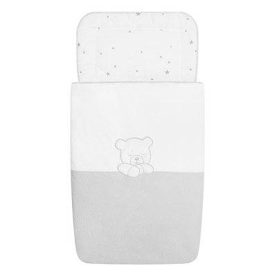 Saco nórdico para cuna de 60x120cm Teddy gris
